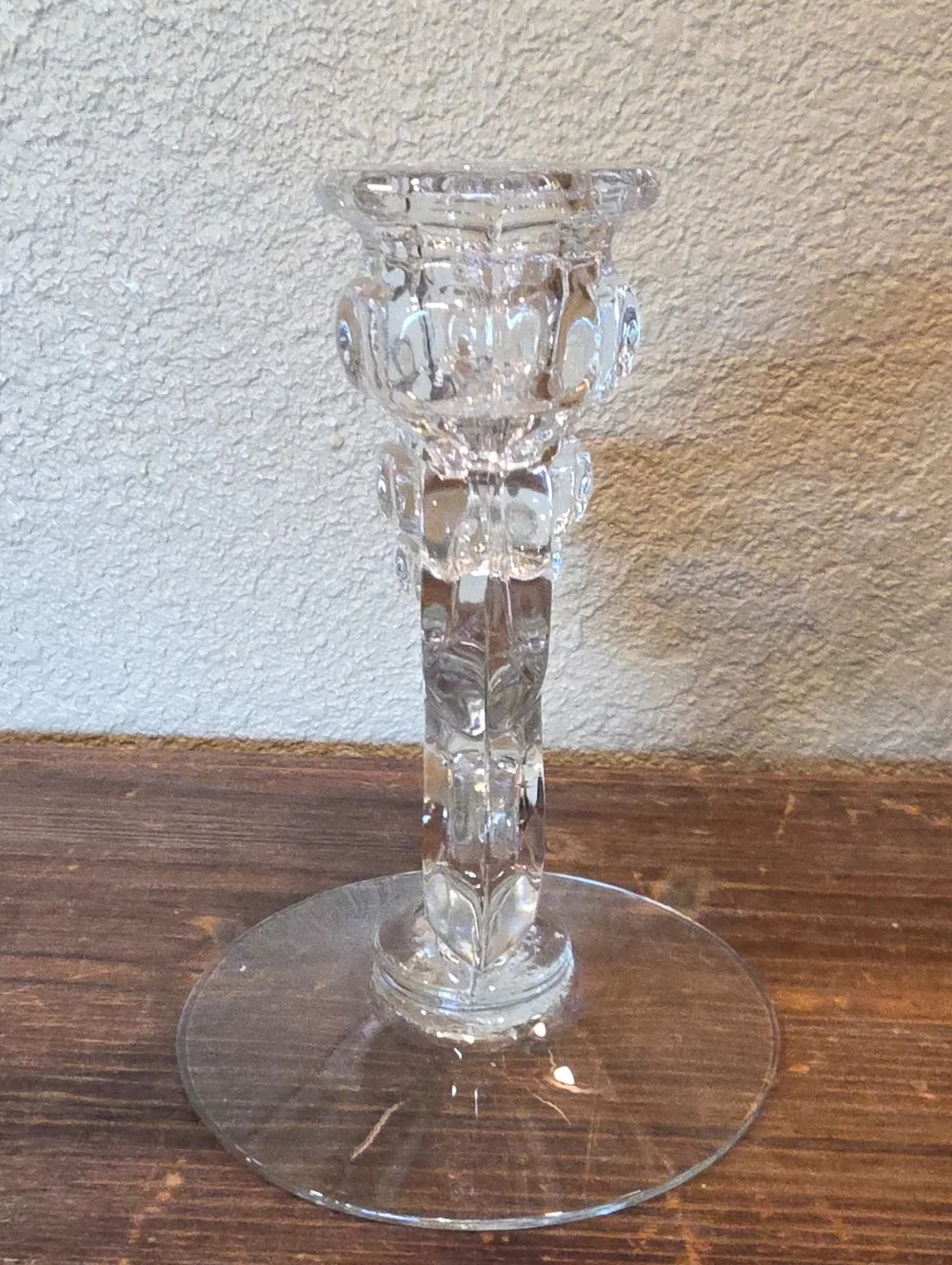 Vintage Heisey Cascade #142 3-lite Crystal Candlestick Holder
